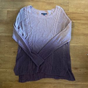 American Eagle Ombré Purple Sweater Sz M